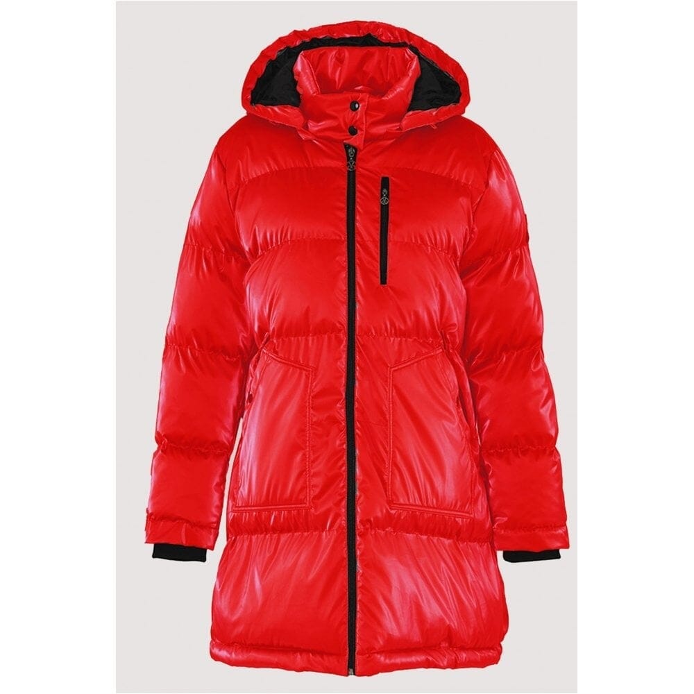 Red Puffer Coat JEMS Boutique Style