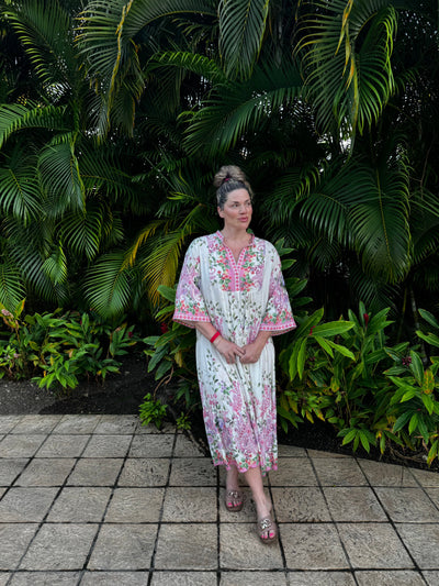 MNRK - Pink Garden Mosaic Maxi Dress DRESS MNRK 