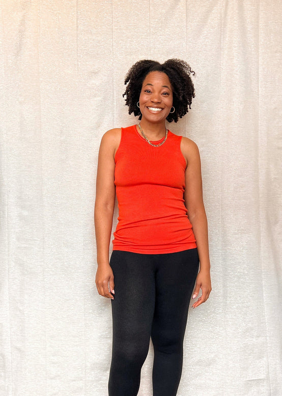 MNRK - Tangerine Knit Tank Top JEMS Boutique Style 