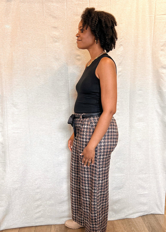 MNRK - Paper Bag Houndstooth Trouser JEMS Boutique Style 