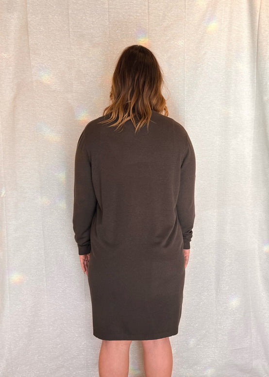 MNRK - Mocha Long Knit Cardigan JEMS Boutique Style 