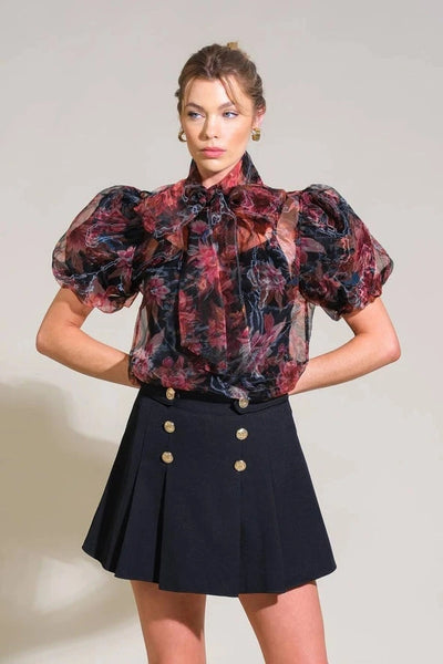 Printed Organza Top Top Flying Tomato 