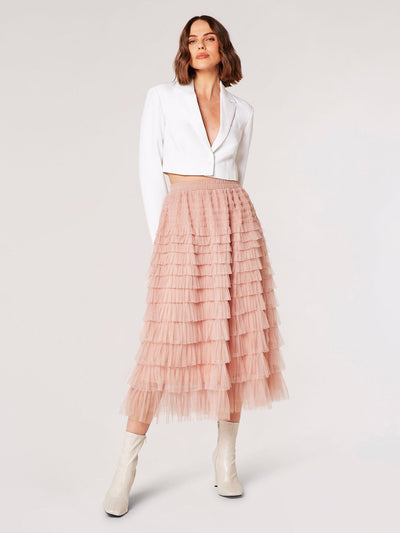 Tulle Midi Skirt SKIRT Apricot Collections 