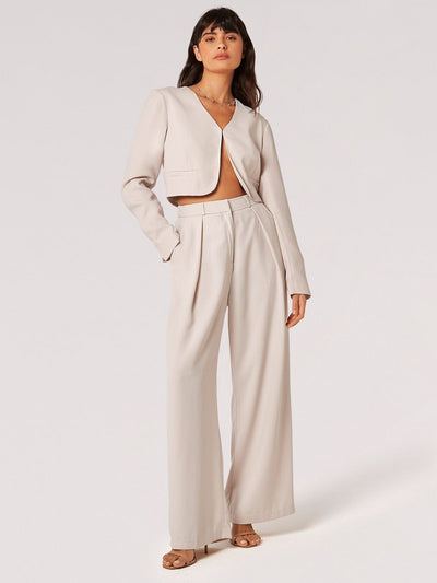 Pleat Tailored Trousers pants Apricot Collections 