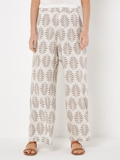 Geo Leaf Palazzo Trousers Apricot Collections 