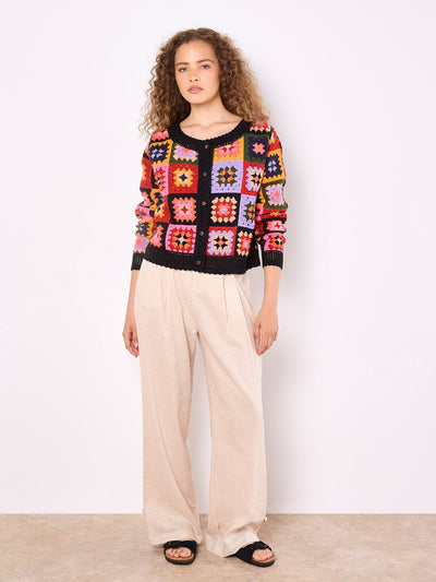 Colourful Crochet Squares Cardigan Cardigan Apricot Collections 
