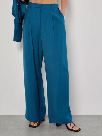 Soft Tailored Wide Leg Trousers pants Apricot Collections 