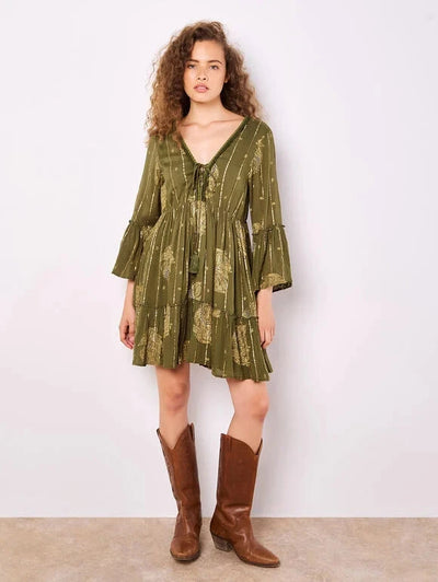 Paisley Shimmer Mini Dress DRESS JEMS Boutique Style 