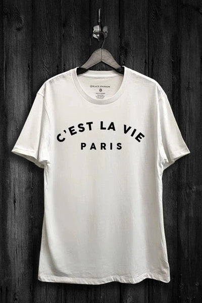 Cest La Vie Paris Graphic Top TOP Lotus Fashion 