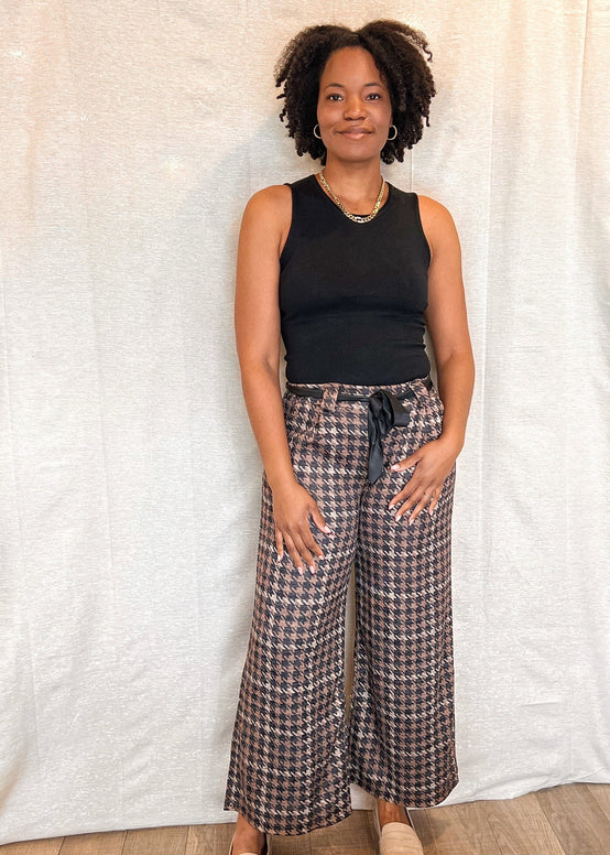 MNRK - Paper Bag Houndstooth Trouser JEMS Boutique Style 