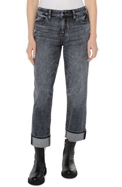 Charcoal Wash Marley Girlfriend Denim Jeans JEMS Boutique Style 