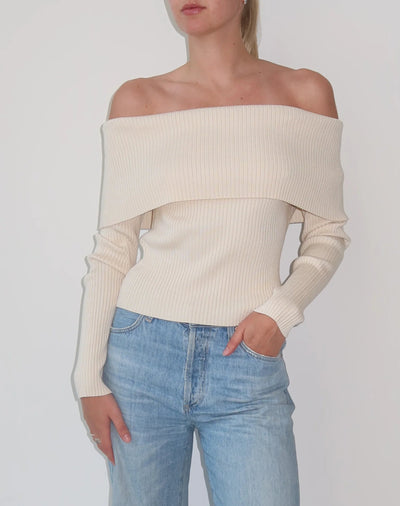 Elle Knit Sweater Sweater BRUNETTE THE LABEL 