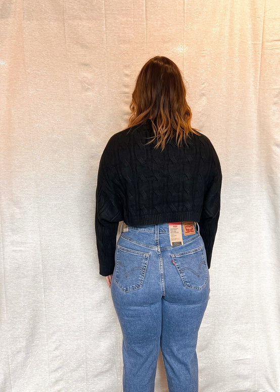 MNRK - Ebony Cable Knit Sweater JEMS Boutique Style 