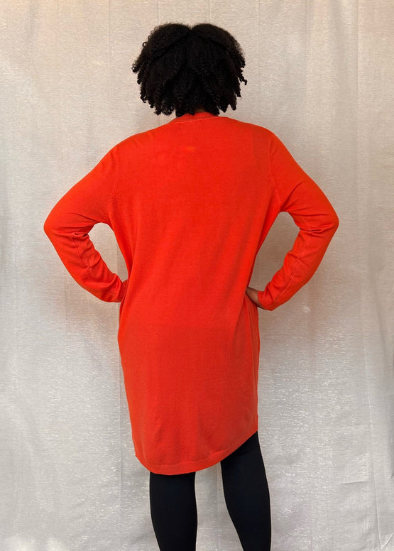 MNRK - Tangerine Long Knit Cardigan JEMS Boutique Style 