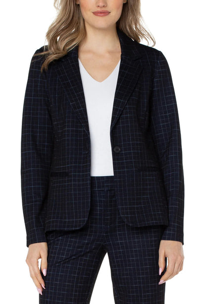 Fitted Blazer - Navy Liverpool Canada 