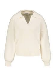White Collared Sweater JEMS Boutique Style 