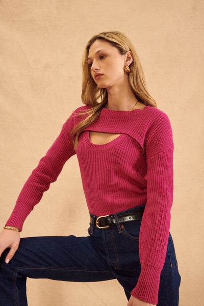 Cut Out Sweater Sweater John & Jenn 