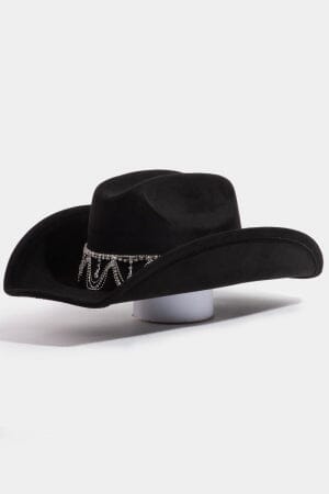 Rhinestone Chain Link Western Cowboy Hat hat JEMS Boutique Style 