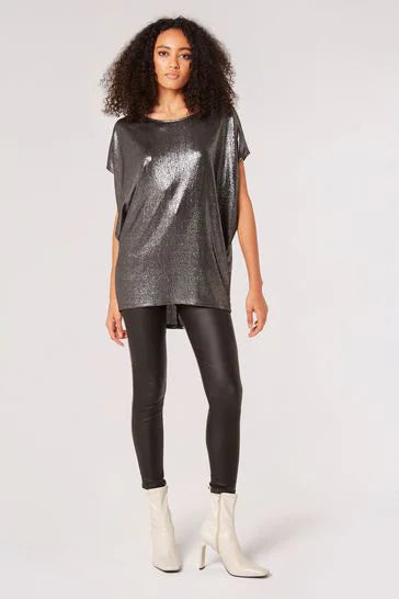 Solid Sparkle Cocoon Top Top JEMS Boutique Style 
