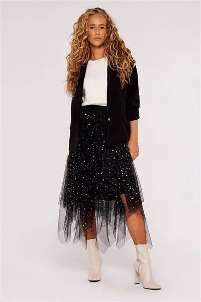 Metallic Star Tulle Skirt SKIRT JEMS Boutique Style 