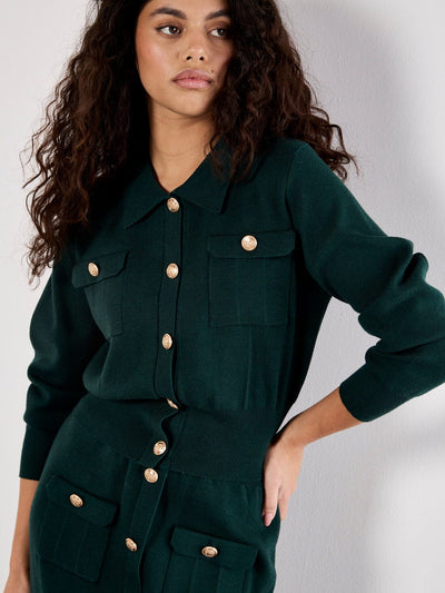 FOREST GREEN CARDIGAN Cardigan Apricot Collections 