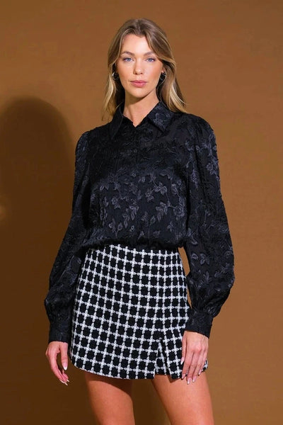 Jacquard Woven Top Top Flying Tomato 