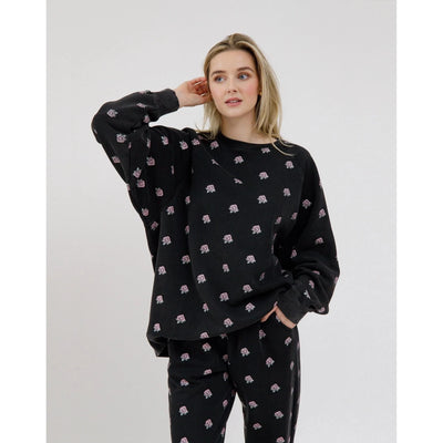 Brunette the Label - All over flower crewneck JEMS Boutique Style 