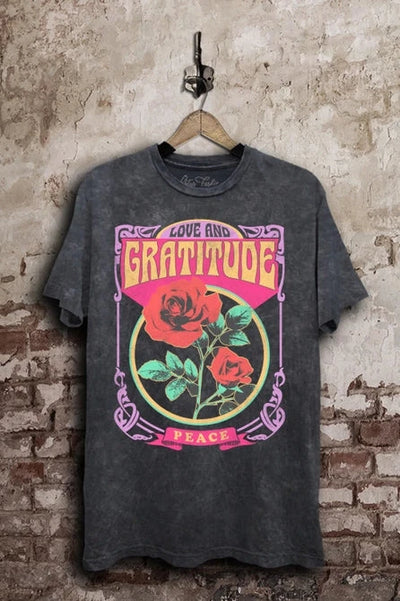 Gratitude Graphic Top Top Lotus Fashion 