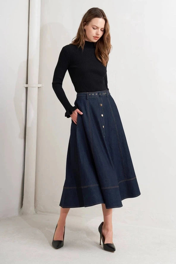 Denim Circle Skirt – JEMS Boutique Style