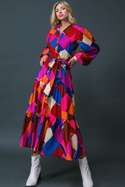 Midi Dress - Pink Flying Tomato 