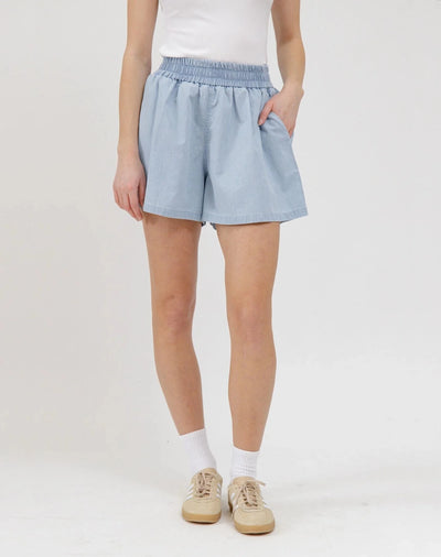 Chambray Short short BRUNETTE THE LABEL 