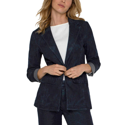 Boyfriend Blazer With Princess Dart - Shadow Floral blazer Liverpool Canada 