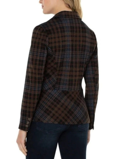Notch Collar Peplum Blazer JEMS Boutique Style 