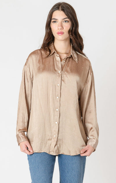 CRINKLE EFFECT SATIN BLOUSE BLOUSE DEX 