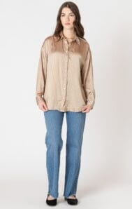 CRINKLE EFFECT SATIN BLOUSE BLOUSE DEX 