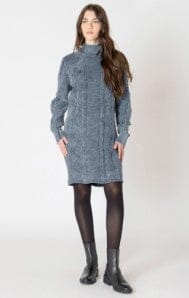 Cable Knit Turtleneck Sweater Dress Dress DEX 