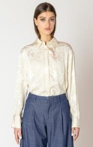 FLORAL JACQUARD BLOUSE TOP DEX 