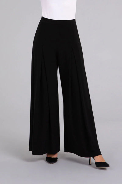 Wide Leg Pleated Trouser - Black Sympli 