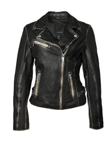 Mauritius - Sofia 4 RF Black Leather Jacket JEMS Boutique Style 